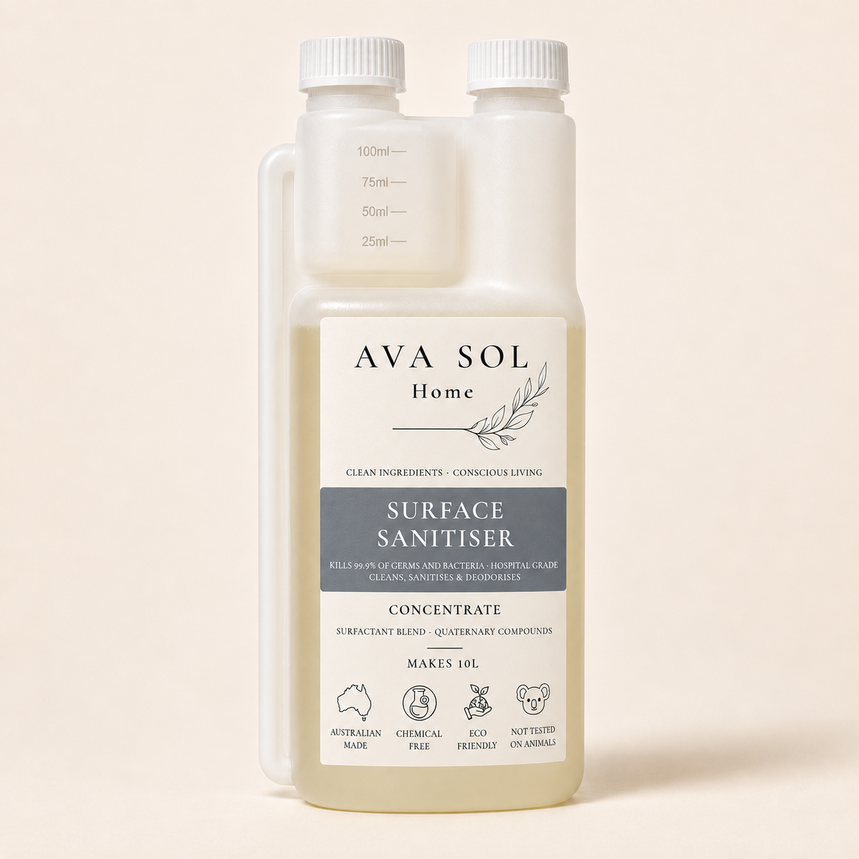 Ava Sol - Surface Sanitiser Concentrate 